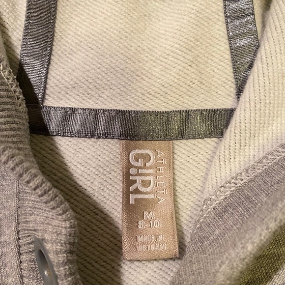 NWOT Athleta Girl Grey Tank Top with hood! - Picture 4 of 4